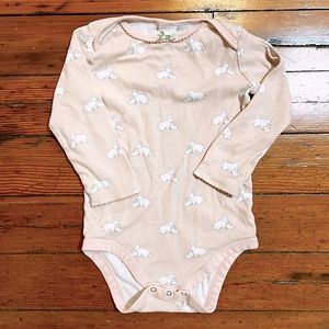 🐰 Baby Boden | Pale pink & white bunny bodysuit
